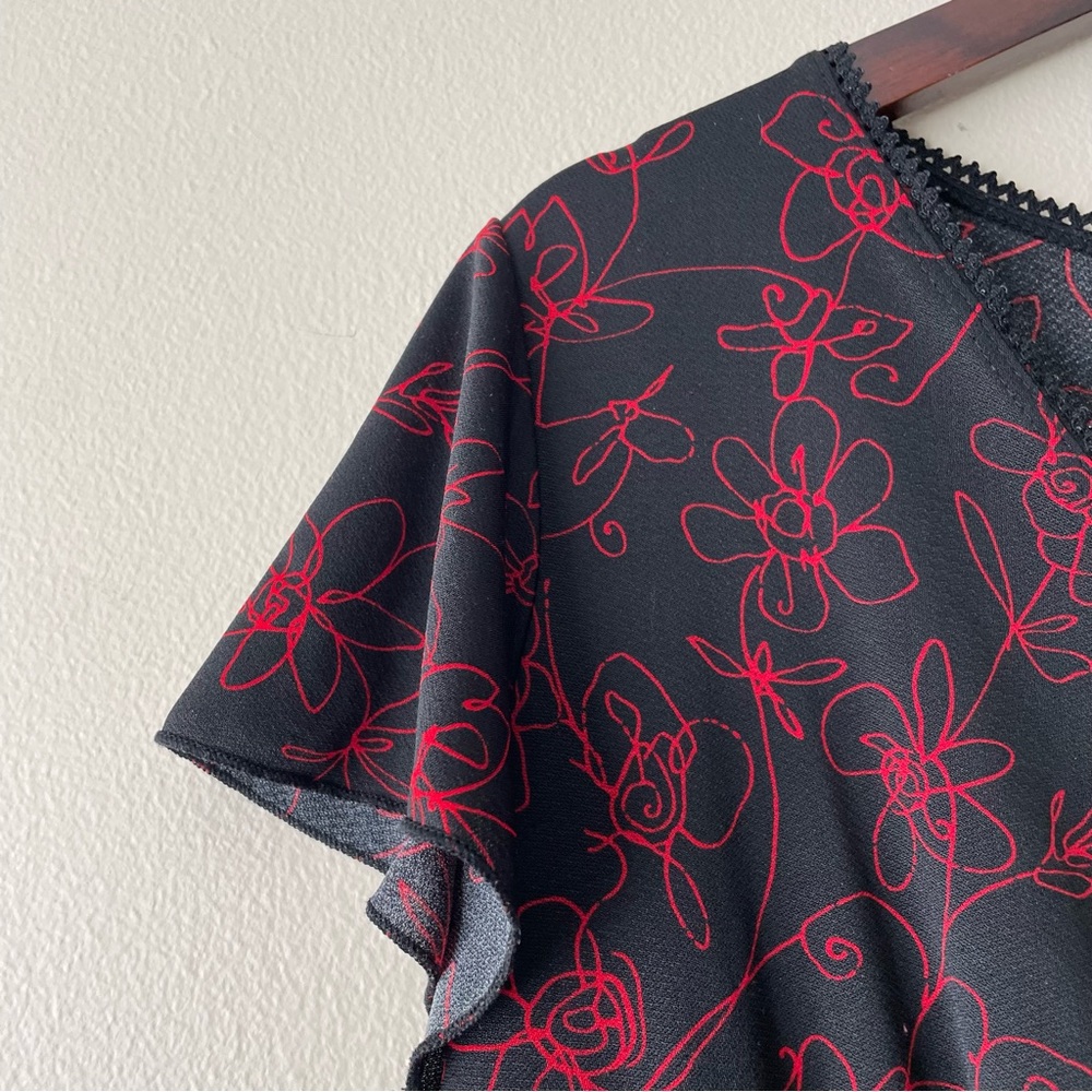 VTG Perseption Women's 2XL Floral Top Lace Romantic Whimsigoth Feminine - Picture 4 of 8